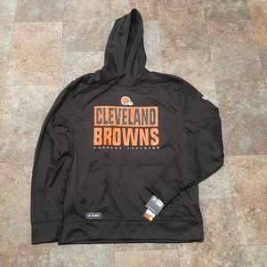 New. New Era Men's Cleveland Browns Combine Offside Brown Hoodie. Size Large.